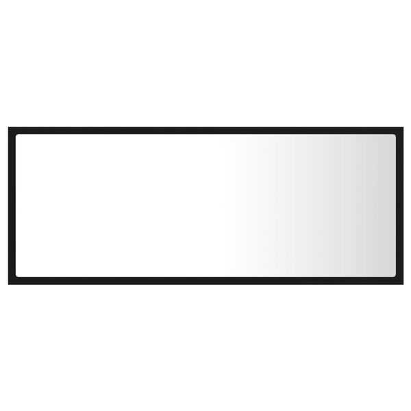 vidaXL Καθρέφτης Μπάνιου με LED Μαύρος 100x8,5x37 εκ. Ακρυλικός