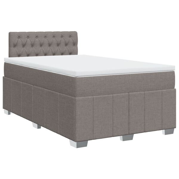 vidaXL &Kappa;&rho;&epsilon;&beta;ά&tau;&iota; Boxspring &mu;&epsilon; &Sigma;&tau;&rho;ώ&mu;&alpha; Taupe 120x190 &epsilon;&kappa;. &Upsilon;&phi;&alpha;&sigma;&mu;ά&tau;&iota;&nu;&omicron;