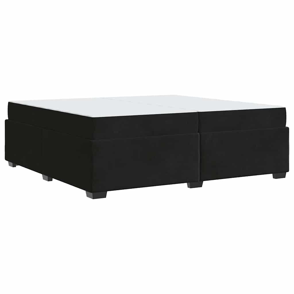 vidaXL Σκελετός Κρεβατιού με στρώμα Μαύρο 200 x 200 cm Βελούδο