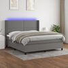 vidaXL &Kappa;&rho;&epsilon;&beta;ά&tau;&iota; Boxspring &mu;&epsilon; &Sigma;&tau;&rho;ώ&mu;&alpha; & LED &Sigma;&kappa;.&Gamma;&kappa;&rho;&iota; 160x200 &epsilon;&kappa; &Upsilon;&phi;&alpha;&sigma;&mu;ά&tau;&iota;&nu;&omicron;
