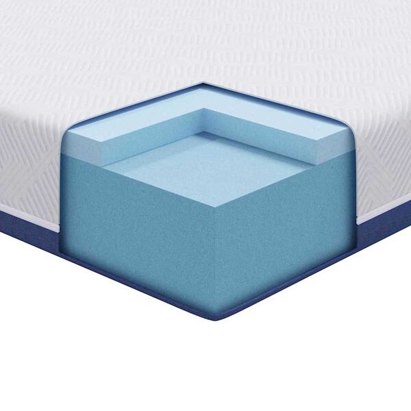 vidaXL Στρώμα Λευκό, Μπλε 70 x 200 cm Pěna