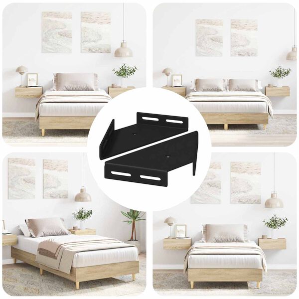 vidaXL &Beta;&rho;&alpha;&chi;ί&omicron;&nu;&alpha;&sigmaf; &Gamma;&omega;&nu;ί&alpha;&sigmaf; 2 pcs &Mu;&alpha;ύ&rho;&omicron; 138,5 x 50,5 x 16 mm &Sigma;ί&delta;&epsilon;&rho;&omicron;