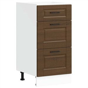 vidaXL ντουλάπι βάσης κουζίνας Porto Καφέ Δρυς κατασκευασμένο ξύλο