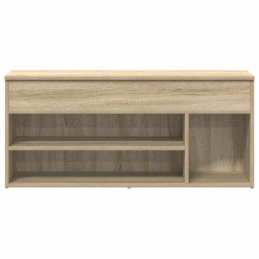 Πάγκος παπουτσιών vidaXL Sonoma Oak 102x30,5x45 cm Κατασκευασμένο ξύλο
