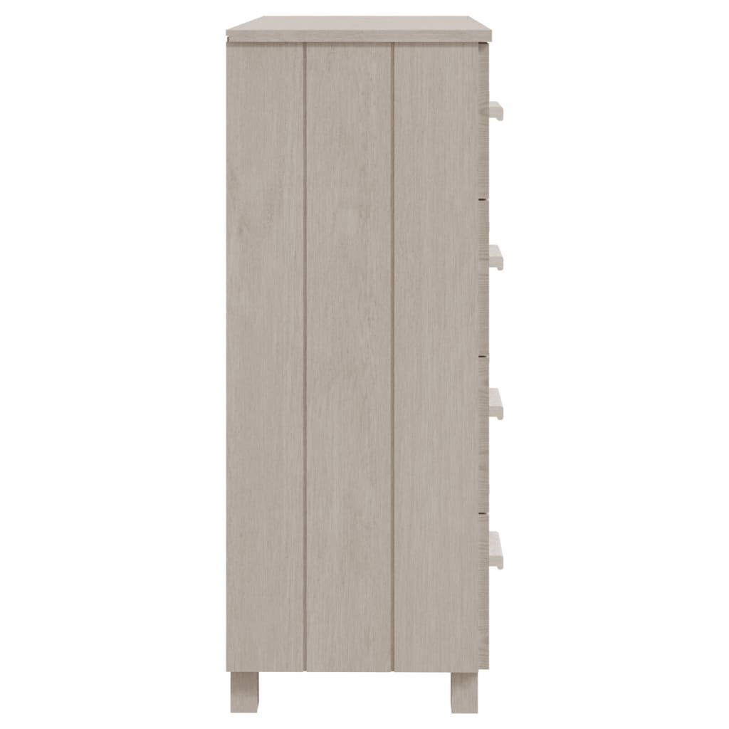 vidaXL Συρταριέρα HAMAR Λευκή 79 x 40 x 103,5εκ. από Μασίφ Ξύλο Πεύκου