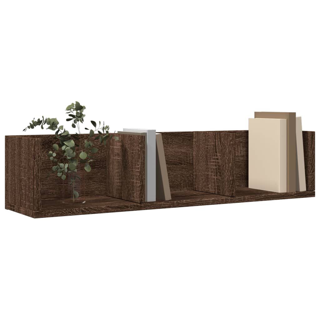 vidaXL Ντουλάπι Τοίχου Καφέ Δρυς 75x18x16,5 εκ. Επεξεργασμένο Ξύλο