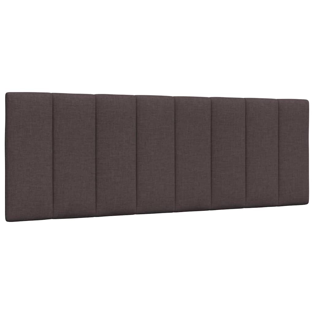vidaXL Κρεβάτι με Στρώμα Σκούρο Καφέ 120x200 εκ. Υφασμάτινο