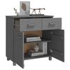 vidaXL Ντουλάπι Αποθήκευσης Σκούρο Γκρι 79x40x80 εκ. Μασίφ Ξύλο Πεύκου