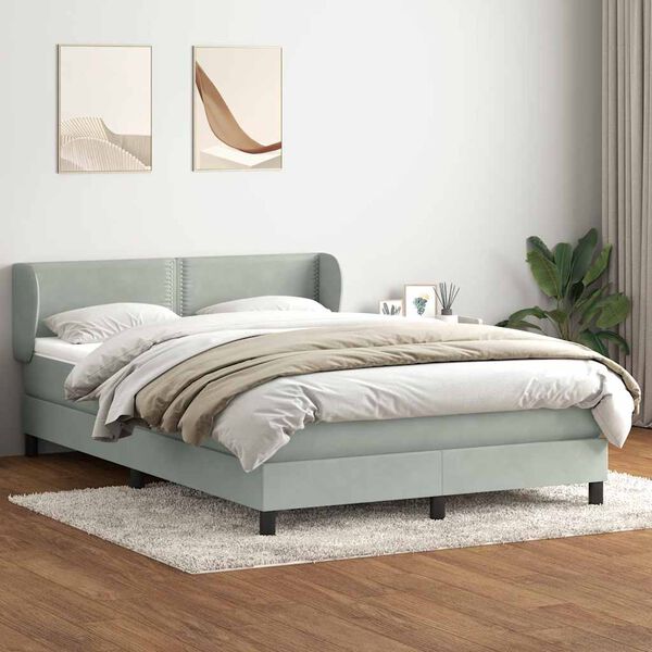vidaXL &Kappa;&rho;&epsilon;&beta;ά&tau;&iota; Boxspring &mu;&epsilon; &Sigma;&tau;&rho;ώ&mu;&alpha; &Alpha;&nu;&omicron;&iota;&chi;&tau;ό &Gamma;&kappa;&rho;&iota; 160x220 &epsilon;&kappa;. &Beta;&epsilon;&lambda;&omicron;ύ&delta;&iota;&nu;&omicron;