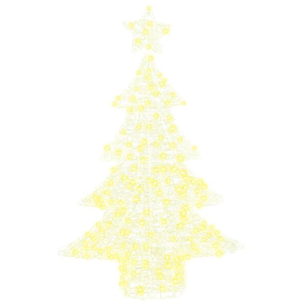 vidaXL Χριστουγεννιάτικο Δέντρο με 100 LED Θερμό λευκό 120 cm Ακρυλικό