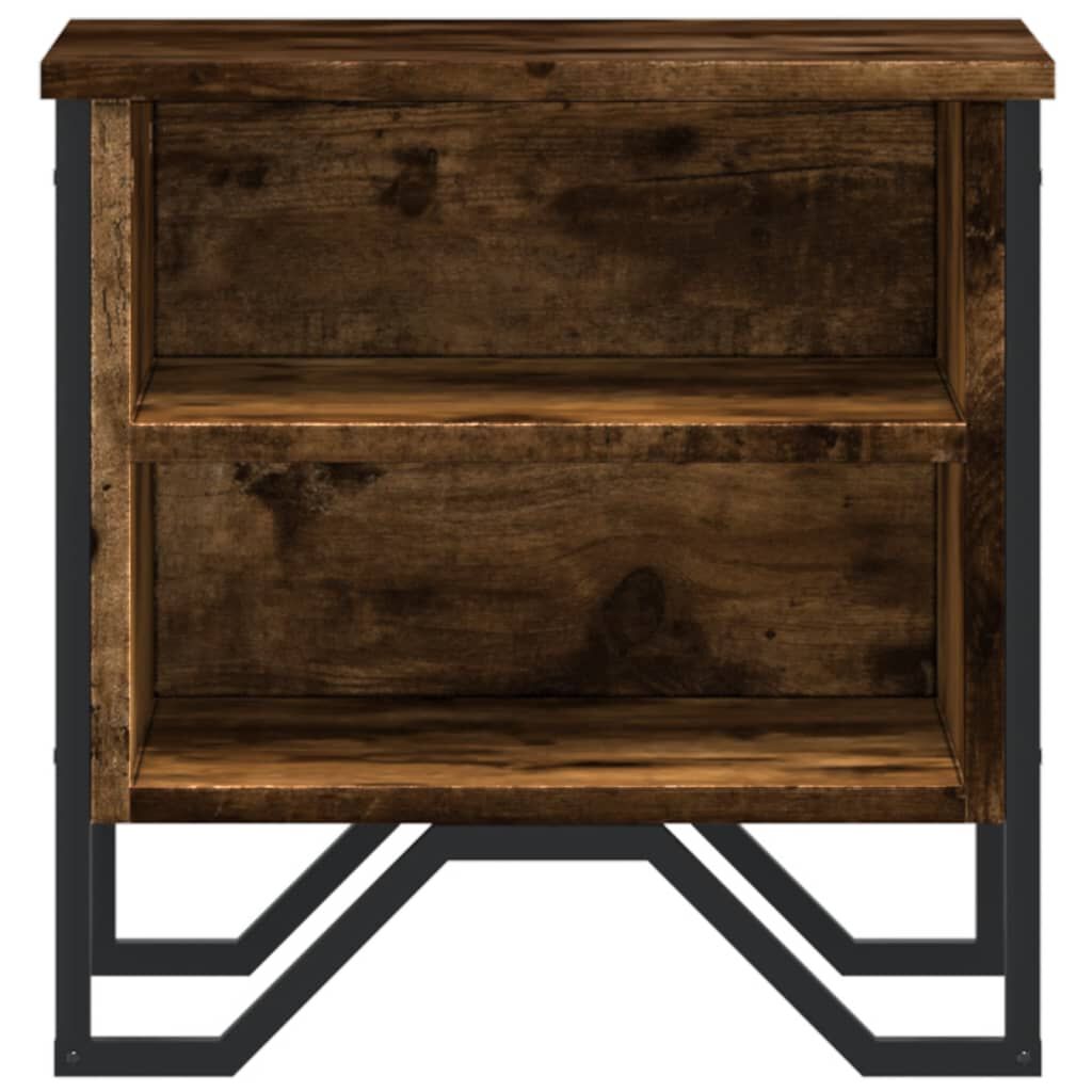 vidaXL Κομοδίνο Καπνιστή Δρυς 2 τεμ. 40x30x40 εκ. Επεξεργασμένο Ξύλο