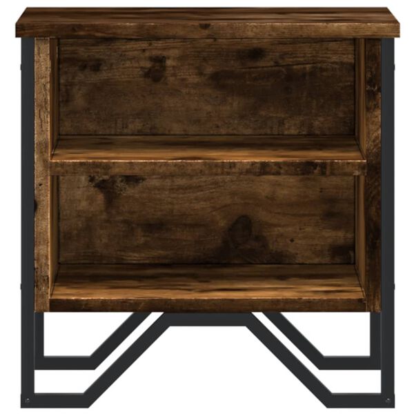 vidaXL Κομοδίνο Καπνιστή Δρυς 2 τεμ. 40x30x40 εκ. Επεξεργασμένο Ξύλο
