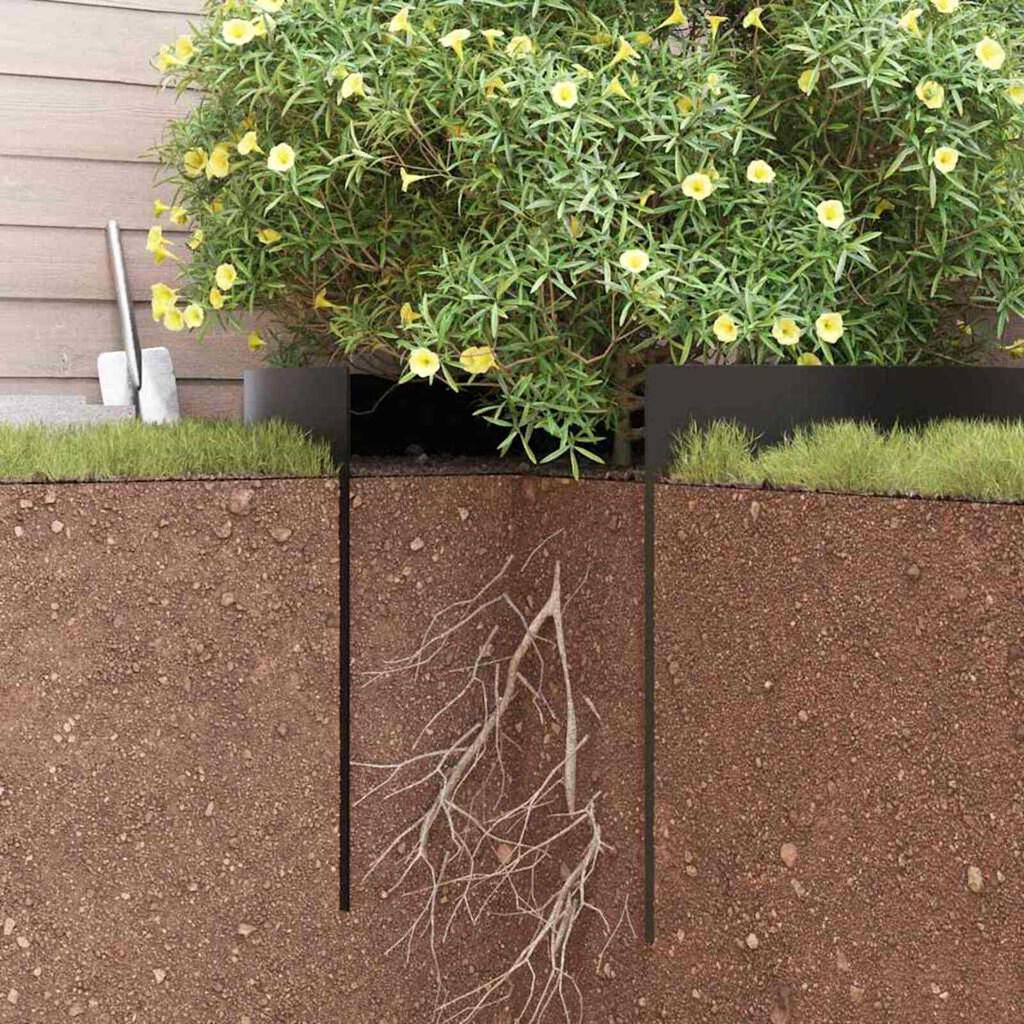 vidaXL Φράγμα ριζών Μαύρο 0.7 x 10 μέτρα HDPE