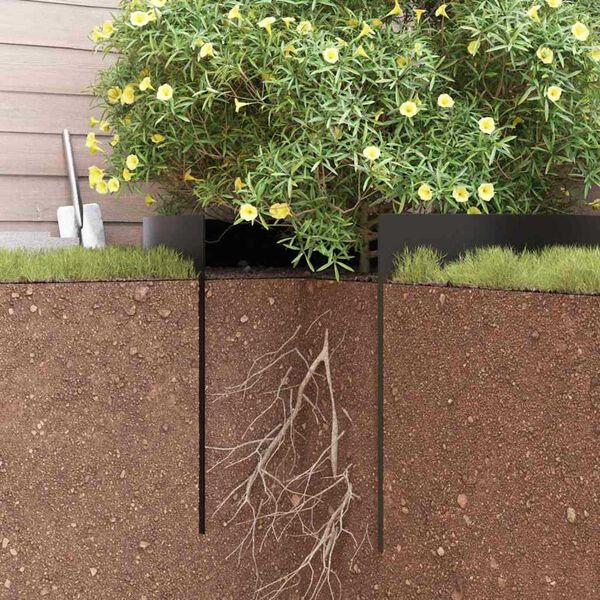 vidaXL Φράγμα ριζών Μαύρο 0.7 x 10 μέτρα HDPE