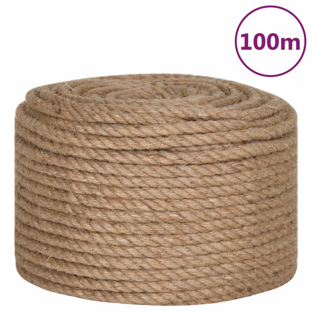 vidaXL Σχοινί 14 χιλ. 100 μ. από 100% Γιούτα