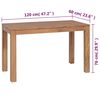 vidaXL Τραπεζαρία 120 x 60 x 76 εκ. Μασίφ Ξύλο Teak / Φυσικό Φινίρισμα