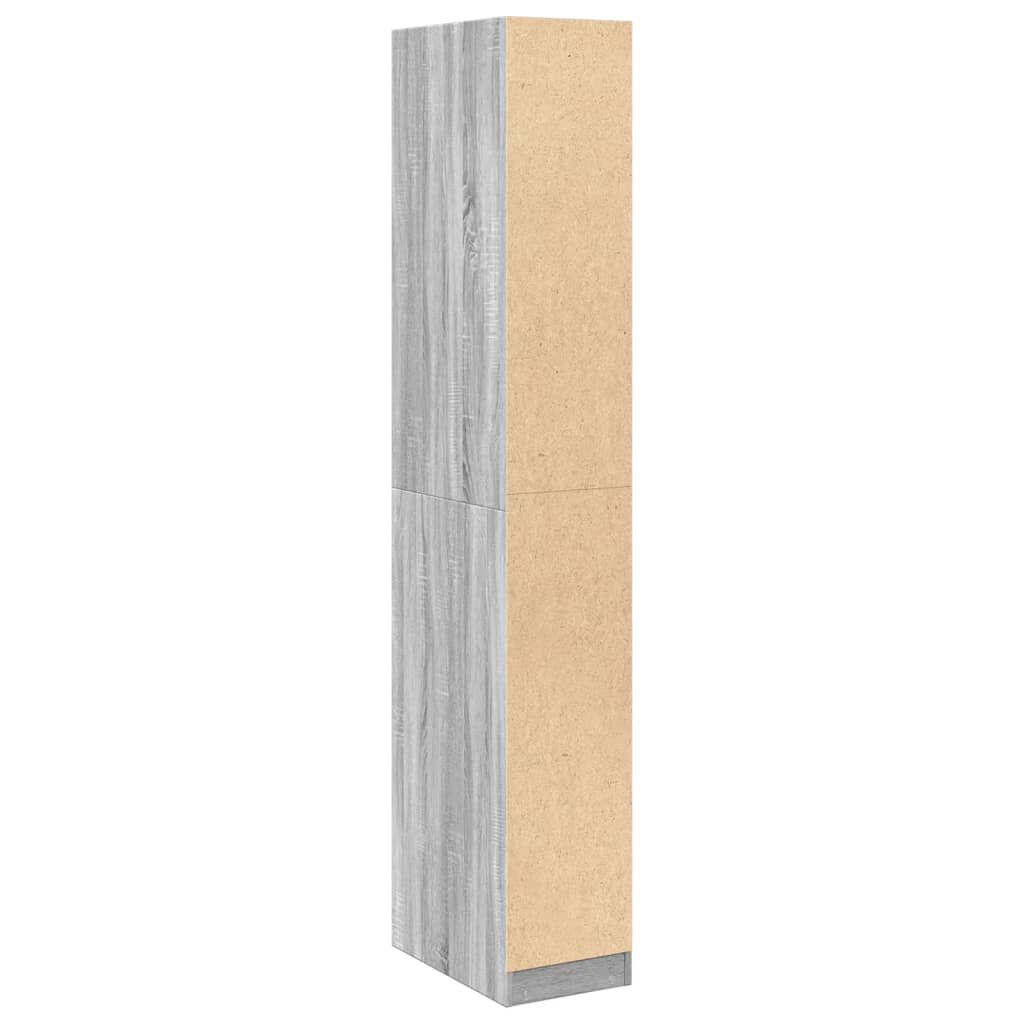 vidaXL Ντουλάπα Γκρι Sonoma 30x50x200 εκ. από Επεξεργασμένο Ξύλο