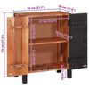 vidaXL Πλαϊνό γραφείο 3 pcs Καφέ 55 x 30 x 75 εκ Μασίφ ξύλο ακακίας