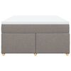 vidaXL &Kappa;&rho;&epsilon;&beta;ά&tau;&iota; Boxspring &mu;&epsilon; &Sigma;&tau;&rho;ώ&mu;&alpha; Taupe 140x190 &epsilon;&kappa;. &Upsilon;&phi;&alpha;&sigma;&mu;ά&tau;&iota;&nu;&omicron;