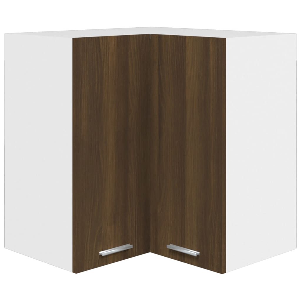 vidaXL Ντουλάπι Κρεμαστό Γωνιακό Lyon Καφέ Δρυς 57x57x60εκ. Επεξ. Ξύλο