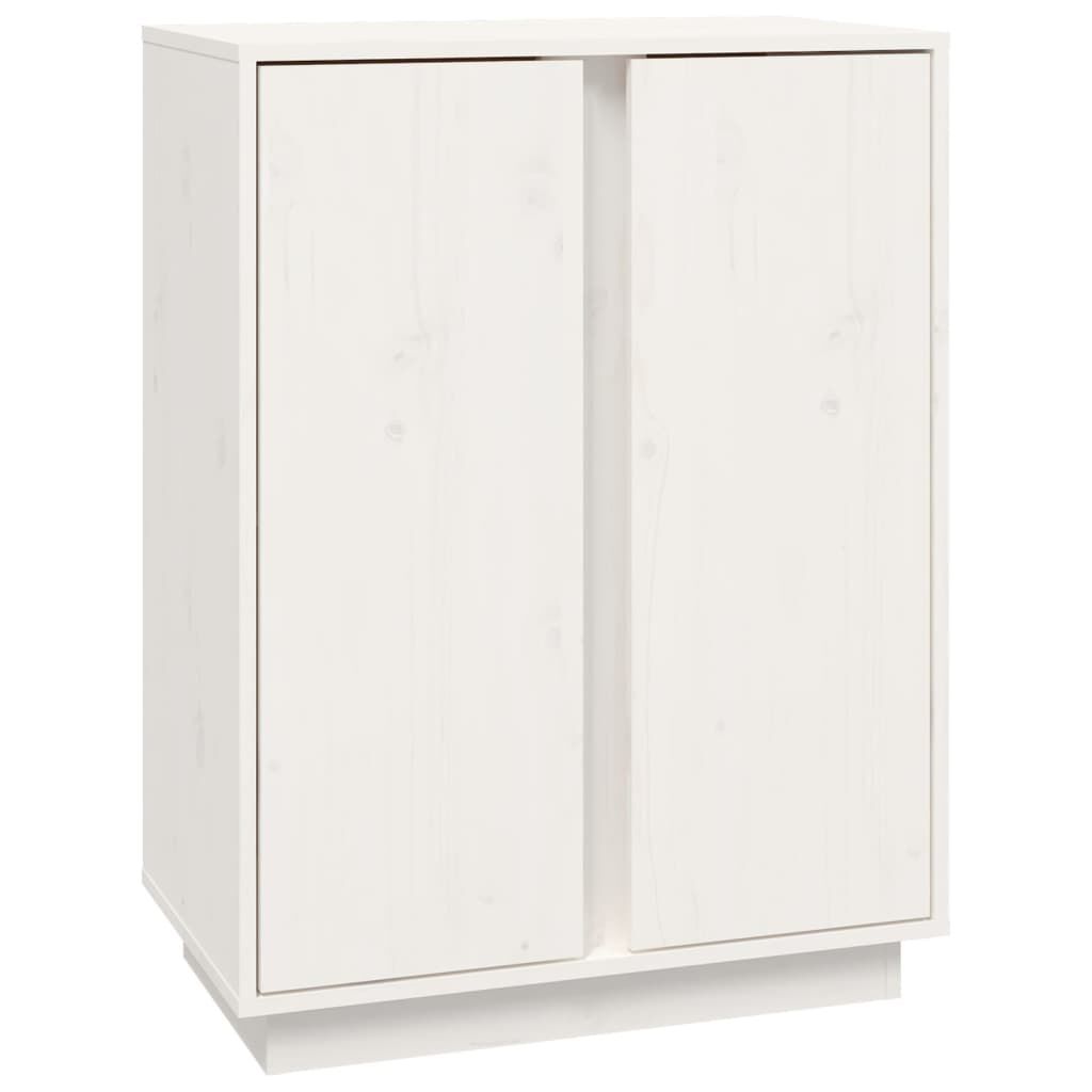 vidaXL Συρταριέρα Λευκή 60x35x80 εκ. από Μασίφ Ξύλο Πεύκου
