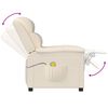 vidaXL Πολυθρόνα Μασάζ Κρεμ Βελούδινη