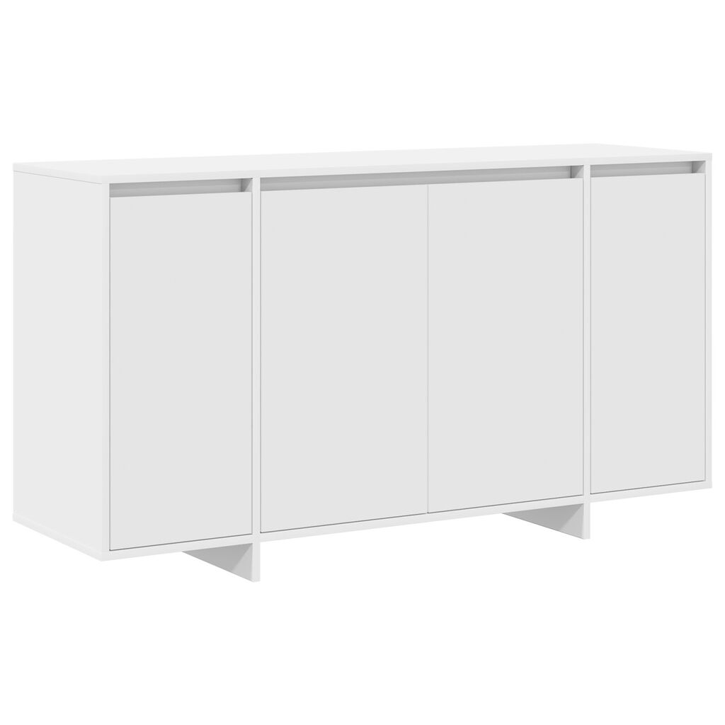 vidaXL Λευκό Πλαϊνό Γραφείο Λευκό Ξύλο 135 x 41 x 75 εκ.