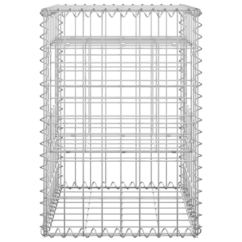 vidaXL Συρματοκιβώτια Στύλοι 2 τεμ. 40 x 40 x 60 εκ. Σιδερένιοι