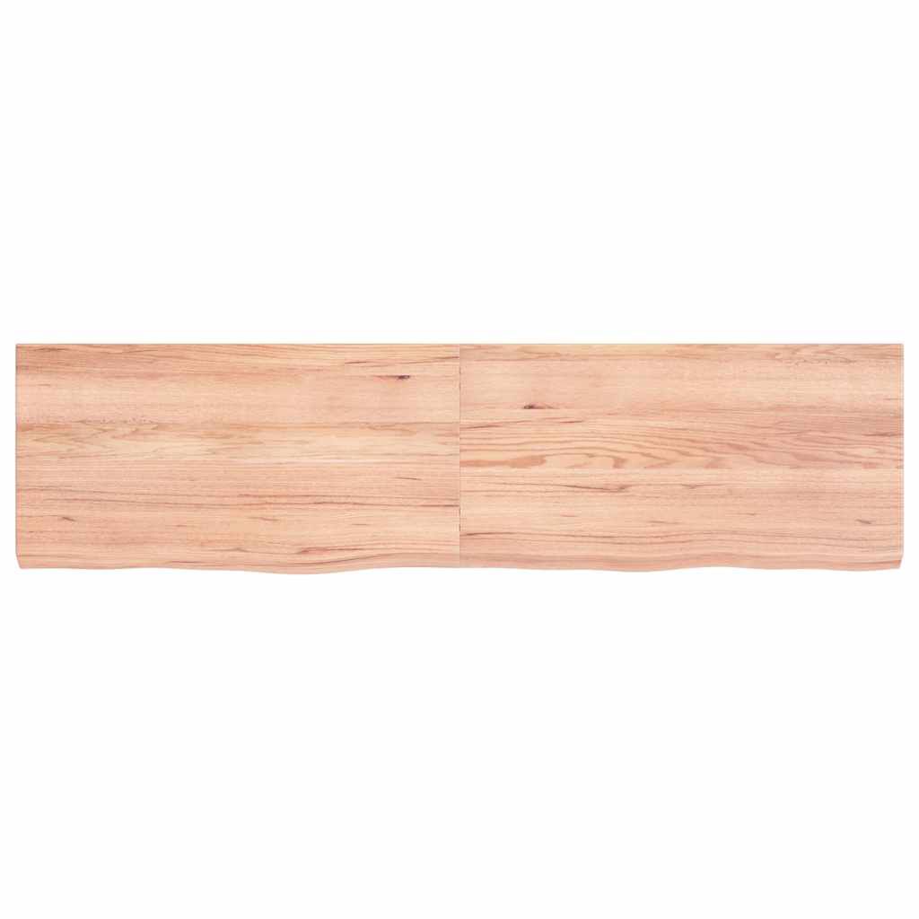 vidaXL Ράφι Τοίχου Ανοιχτό Καφέ 120x30x(2-4)εκ. Επεξ. Μασίφ Ξύλο Δρυός