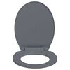 vidaXL Κάλυμμα Λεκάνης με Soft Close &amp; Quick Release Οβάλ Γκρι
