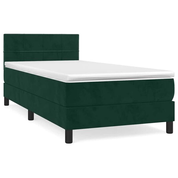 vidaXL &Kappa;&rho;&epsilon;&beta;ά&tau;&iota; Boxspring &mu;&epsilon; &Sigma;&tau;&rho;ώ&mu;&alpha; &Sigma;&kappa;&omicron;ύ&rho;&omicron; &Pi;&rho;ά&sigma;&iota;&nu;&omicron; 90x190 &epsilon;&kappa;. &Beta;&epsilon;&lambda;&omicron;ύ&delta;&iota;&nu;&omicron;