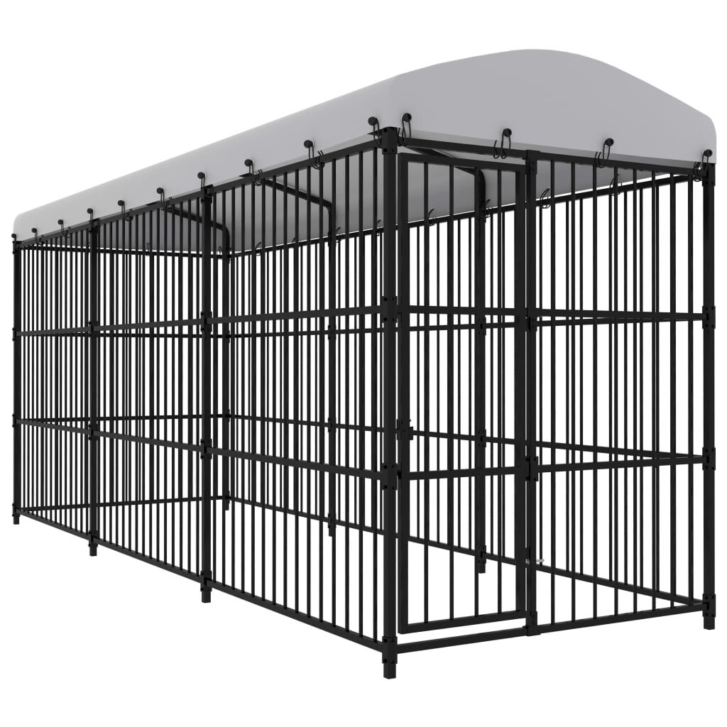 vidaXL Κλουβί Σκύλου Εξωτερικού Χώρου 450x150x210 εκ. με Στέγαστρο
