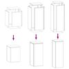 vidaXL Στήριξη φυτών 3 pcs Ασημί 24 x 24 x 75 εκ.