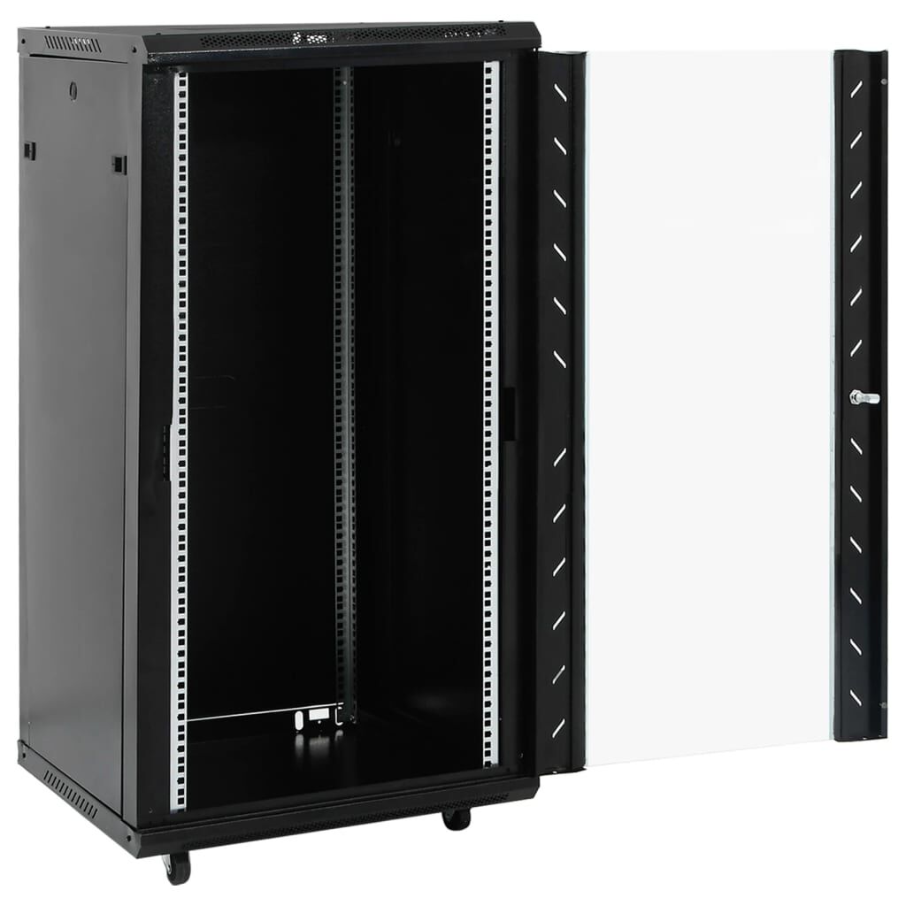 vidaXL Καμπίνα Δικτύου 22U 19" IP20 Μαύρη 60x60x120 εκ.