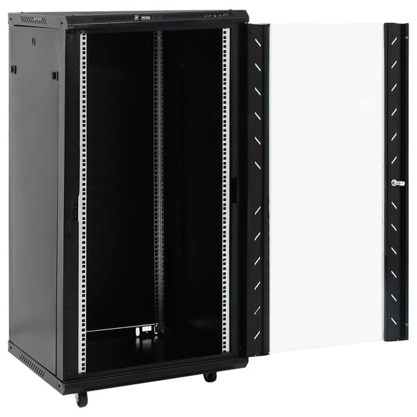 vidaXL Καμπίνα Δικτύου 22U 19" IP20 Μαύρη 60x60x120 εκ.