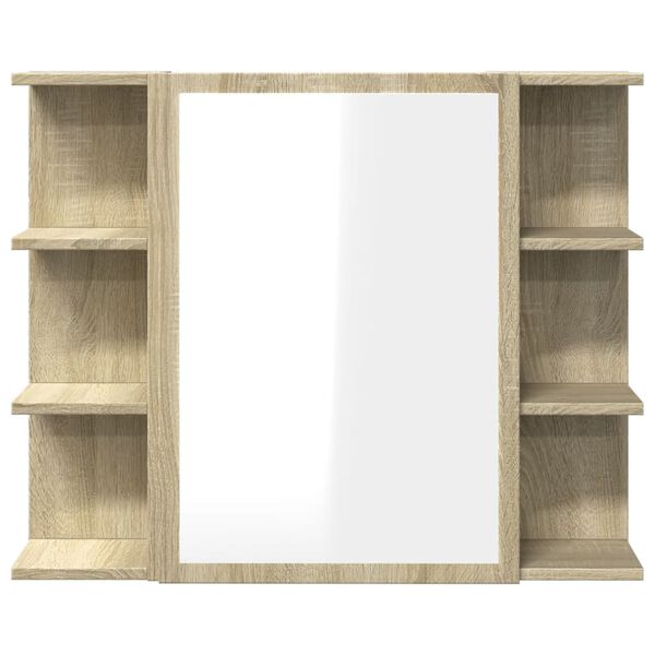 vidaXL Καθρέφτης Μπάνιου Sonoma Δρυς 80 x 20,5 x 64 εκ. Ξύλο