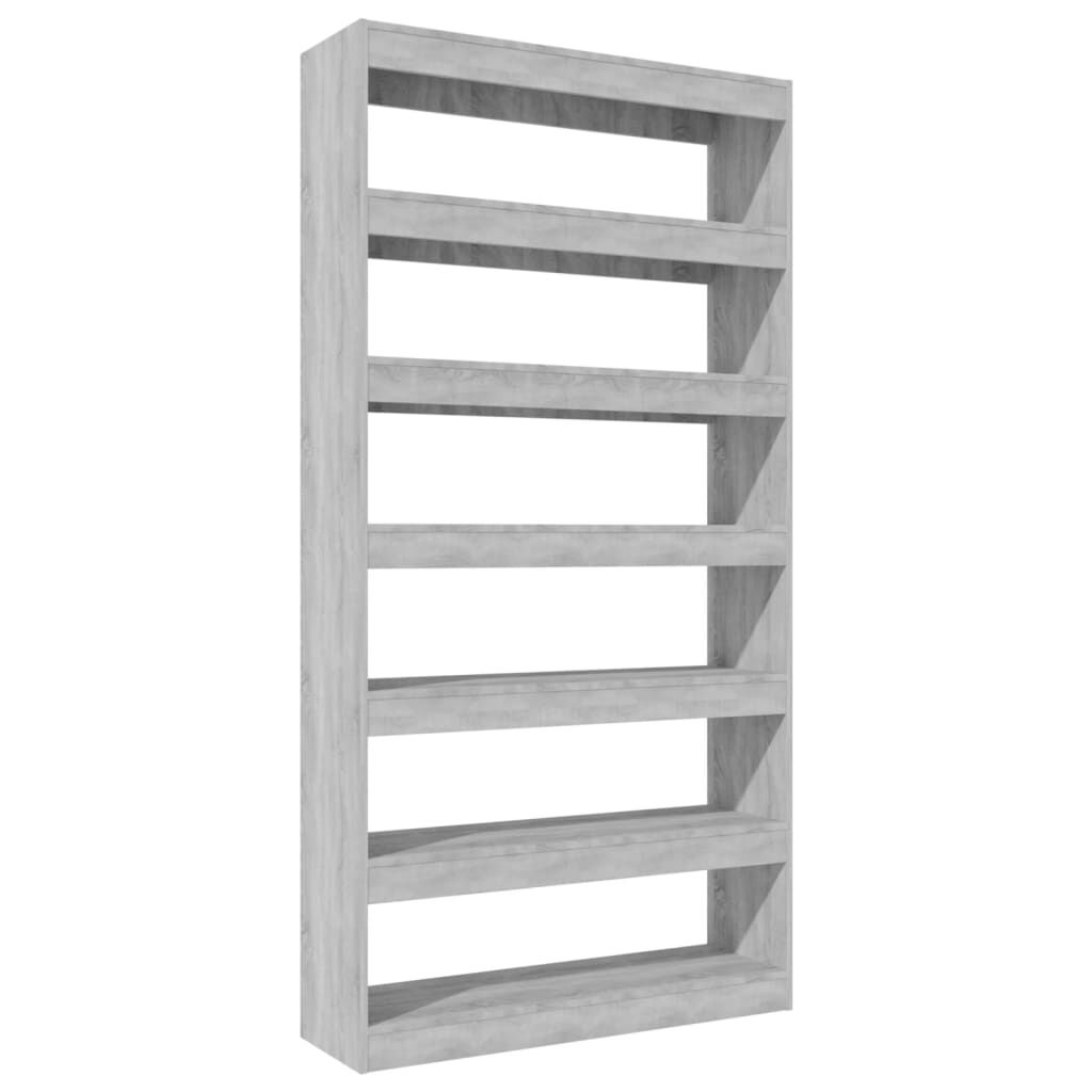 vidaXL Βιβλιοθήκη/Διαχωρ. Χώρου Γκρι Sonoma 100x30x198 εκ Επεξ. Ξύλο