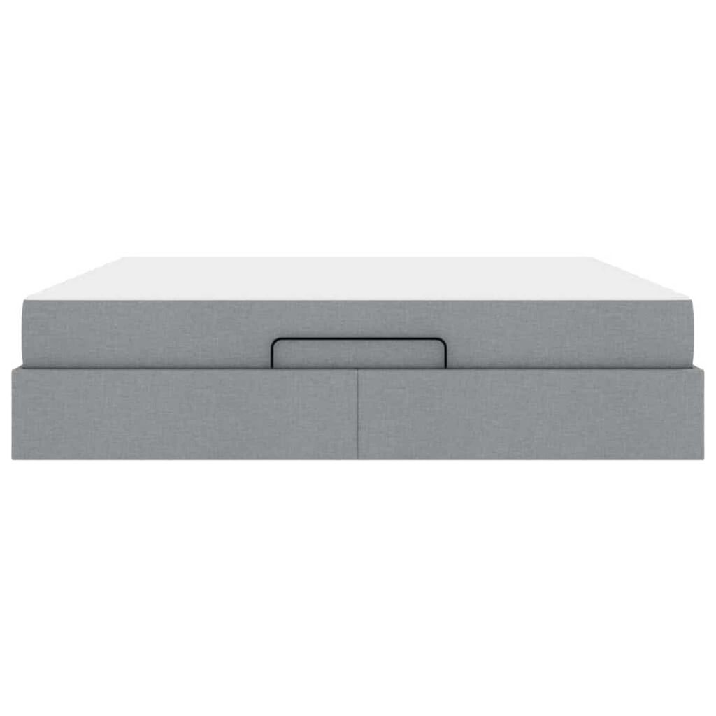 vidaXL Σκελετός Κρεβατιού Άλλο Ανοιχτό γκρι 180 x 200 cm ύφασμα