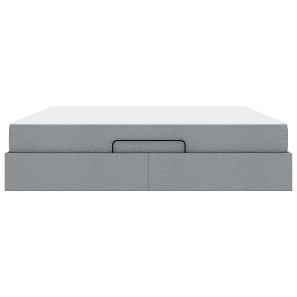 vidaXL Σκελετός Κρεβατιού Άλλο Ανοιχτό γκρι 180 x 200 cm ύφασμα