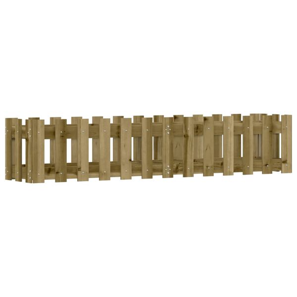vidaXL Ζαρντινιέρα με Σχέδιο Φράχτη 150x30x30εκ. Εμποτισμ. Ξύλο Πεύκου
