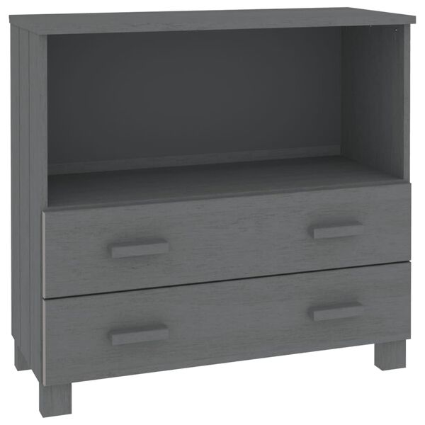 vidaXL Ντουλάπι HAMAR Σκ. Γκρι 85 x 35 x 80 εκ. από Μασίφ Ξύλο Πεύκου