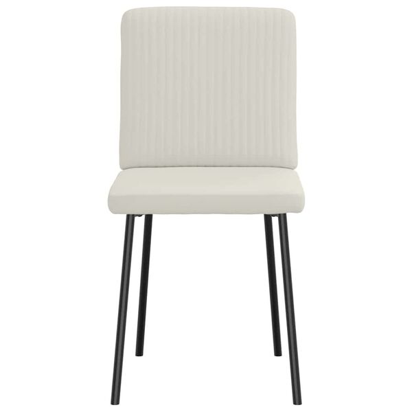 vidaXL Καρέκλες Τραπεζαρίας 4 τεμ. Κρεμ Βελούδινες