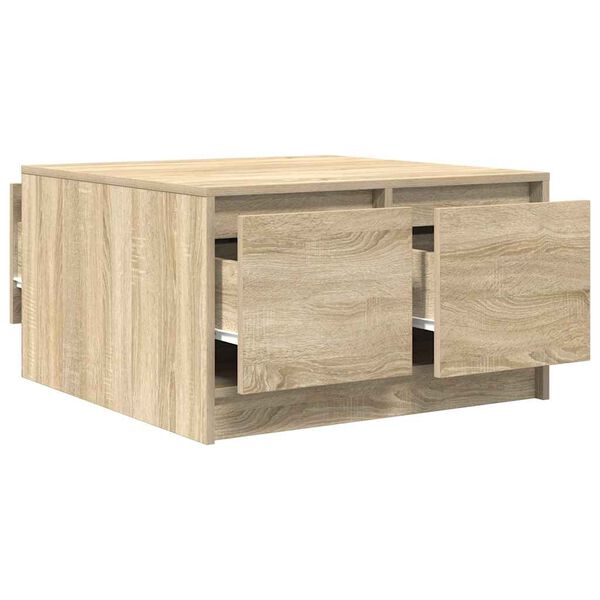 vidaXL Τραπεζάκι σαλονιού με συρτάρια Sonoma Δρυς 70,5x70x40 εκ.