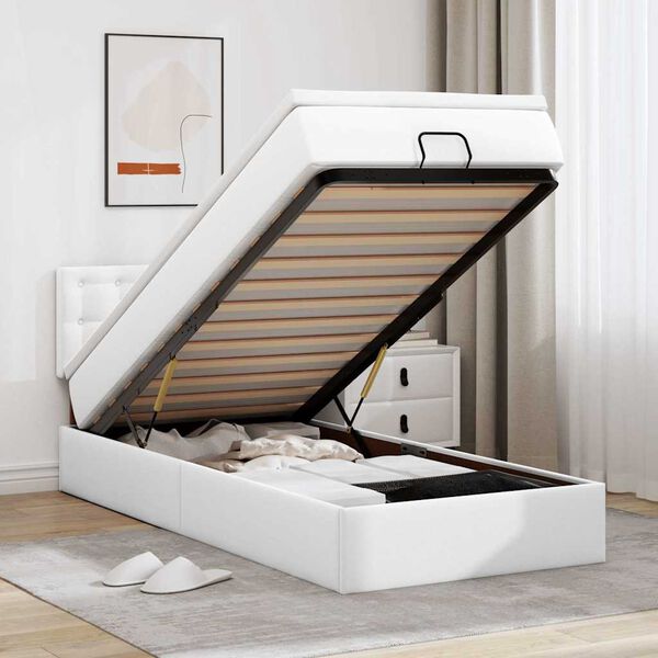 vidaXL &Omicron;&theta;&omega;&mu;&alpha;&nu;&iota;&kappa;ό &kappa;&rho;&epsilon;&beta;ά&tau;&iota; &mu;&epsilon; &sigma;&tau;&rho;ώ&mu;&alpha; &Lambda;&epsilon;&upsilon;&kappa;ό 100x200cm Faux Leather