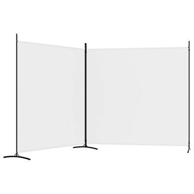 vidaXL Διαχωριστικό Δωματίου με 2 Πάνελ Λευκό 348 x 180 εκ. από Ύφασμα
