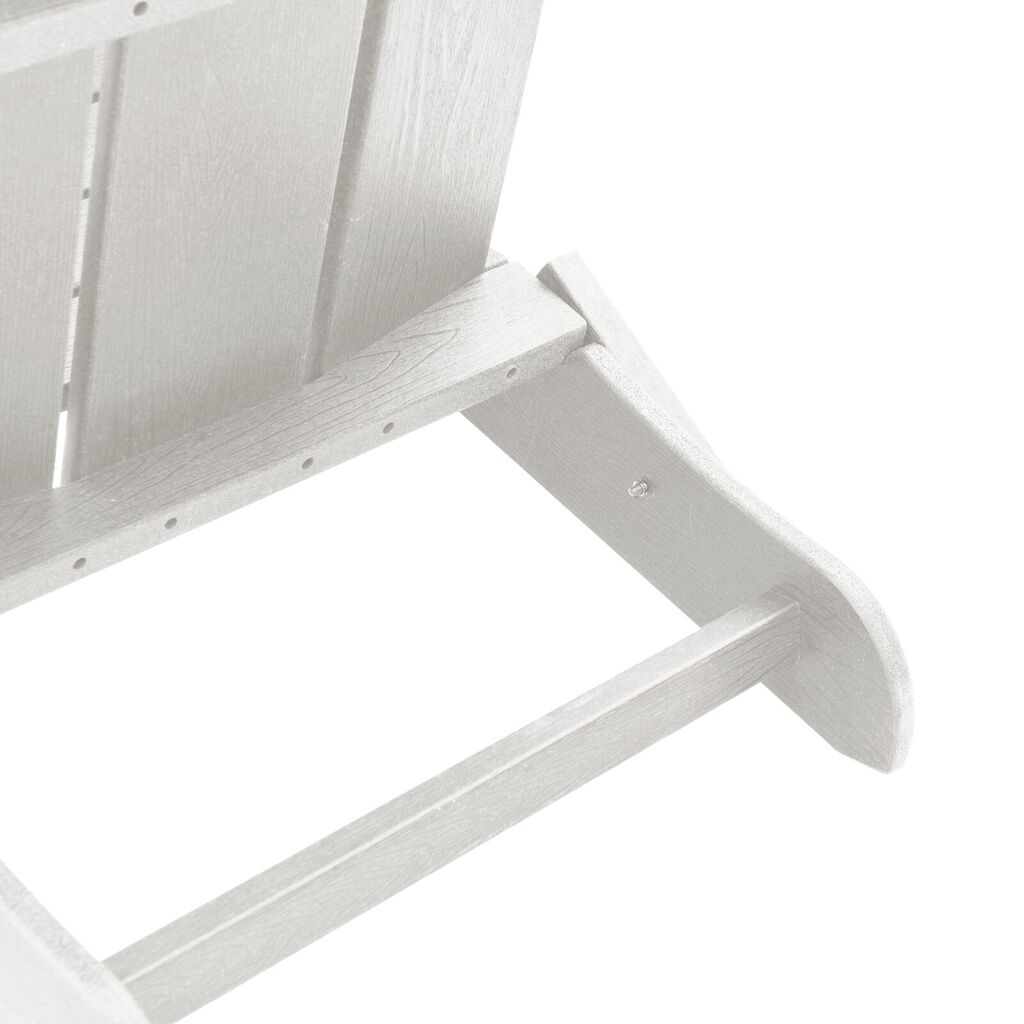 vidaXL Folding Adirondack Chair Λευκό 74.5x80.5x90 εκ. HDPE