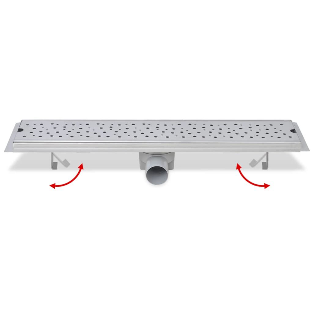 vidaXL Σιφόνι Ντουζιέρας Γραμμικό Φυσαλίδες 630x140 χιλ. Ανοξ. Ατσάλι