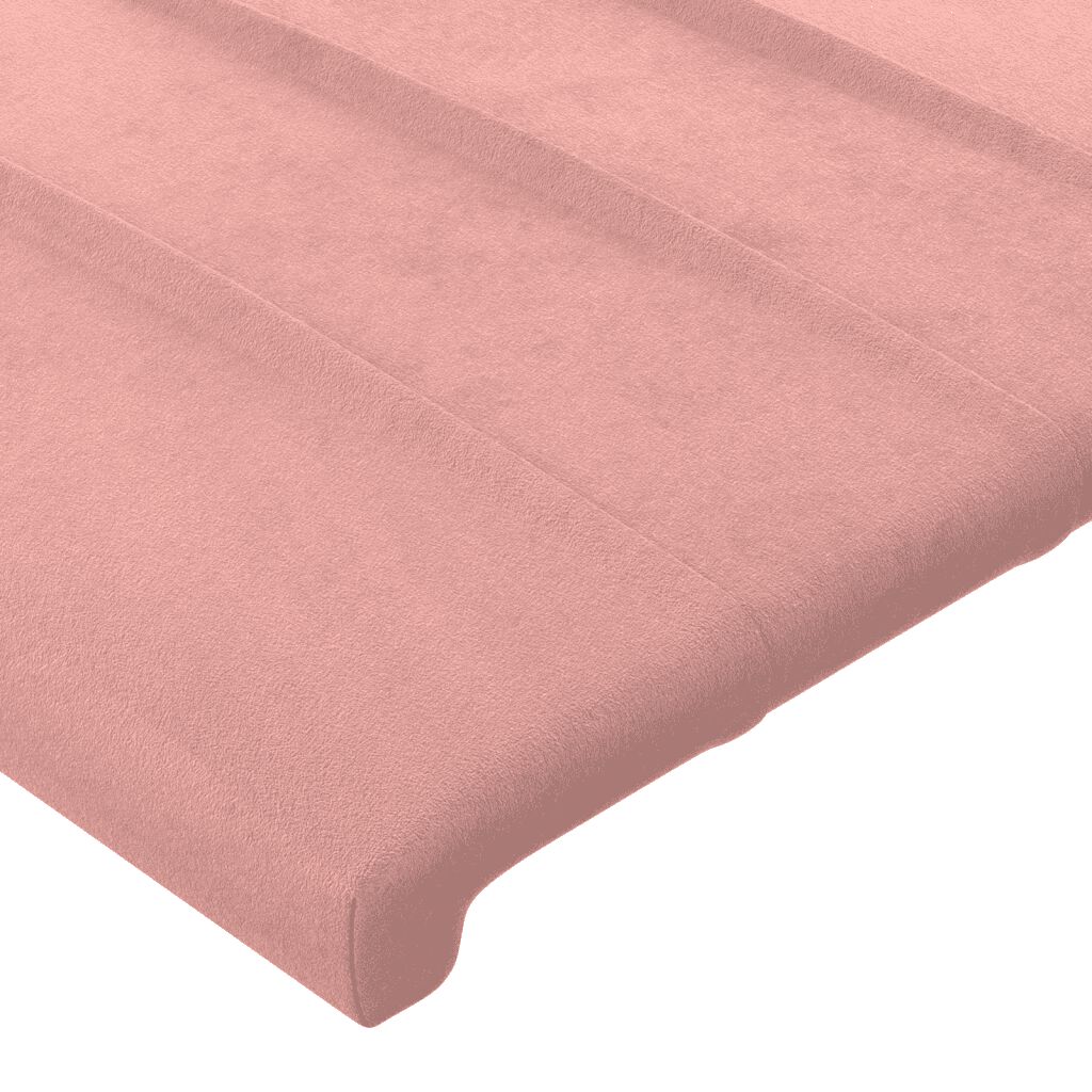 vidaXL Κρεβάτι Boxspring με Στρώμα Ροζ 100x200 εκ. Βελούδινο