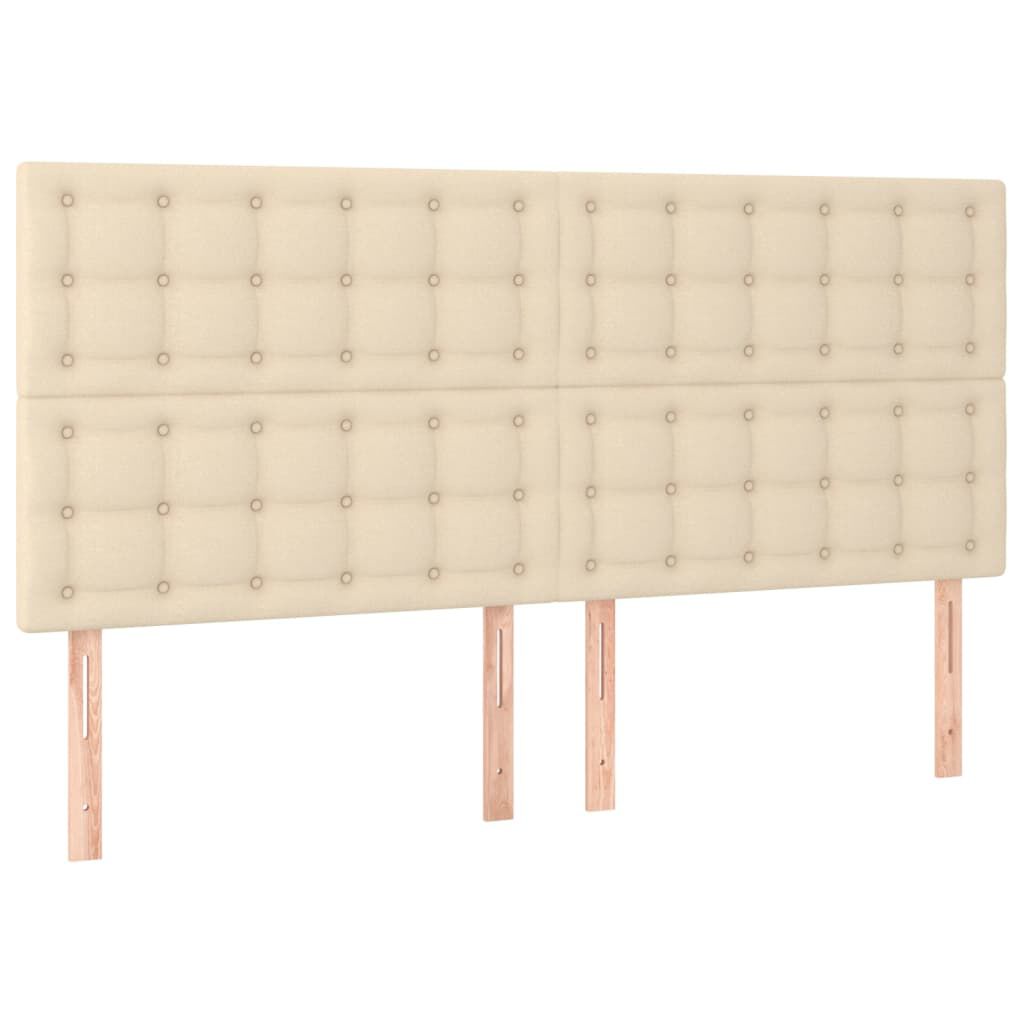 vidaXL Κεφαλάρια Κρεβατιού 4 τεμ. Κρεμ 100x5x78/88 εκ. Υφασμάτινο