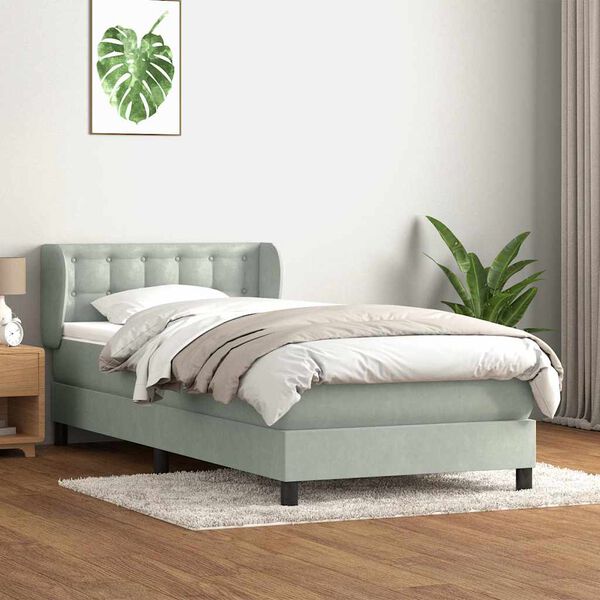 vidaXL Box Spring &kappa;&rho;&epsilon;&beta;ά&tau;&iota; &mu;&epsilon; &sigma;&tau;&rho;ώ&mu;&alpha; &alpha;&nu;&omicron;&iota;&chi;&tau;ό &gamma;&kappa;&rho;&iota; 90x220 &epsilon;&kappa;. &Beta;&epsilon;&lambda;&omicron;ύ&delta;&iota;&nu;&omicron;